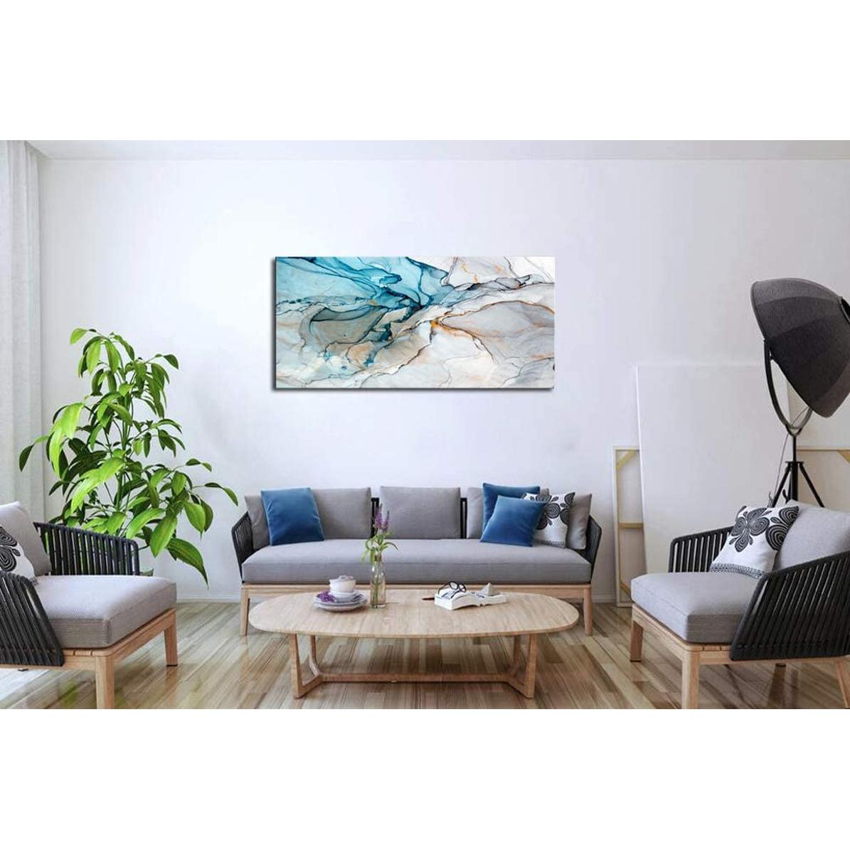 Framed Large 28x56 Inch Abstract Wall Art Giclee Print