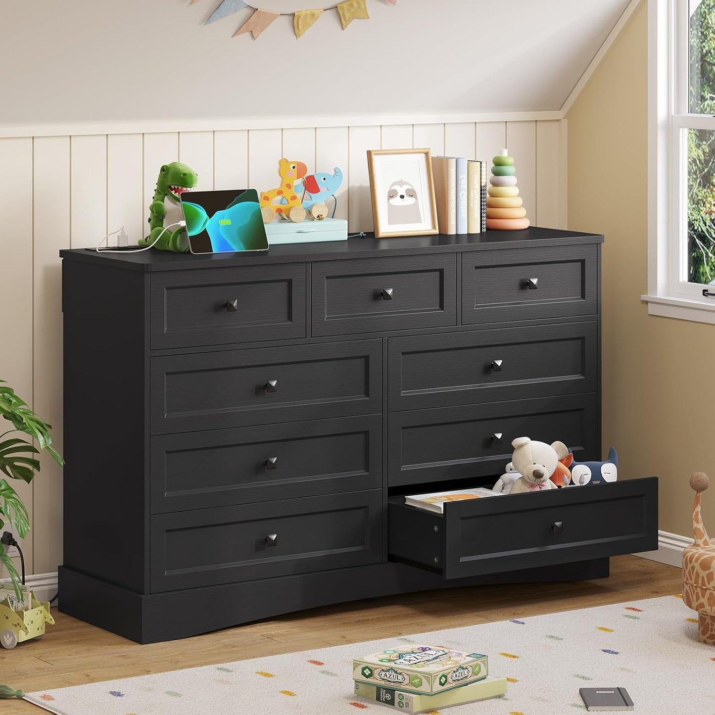 51.2 Inch Wide Dresser With Charging Station For Bedroom