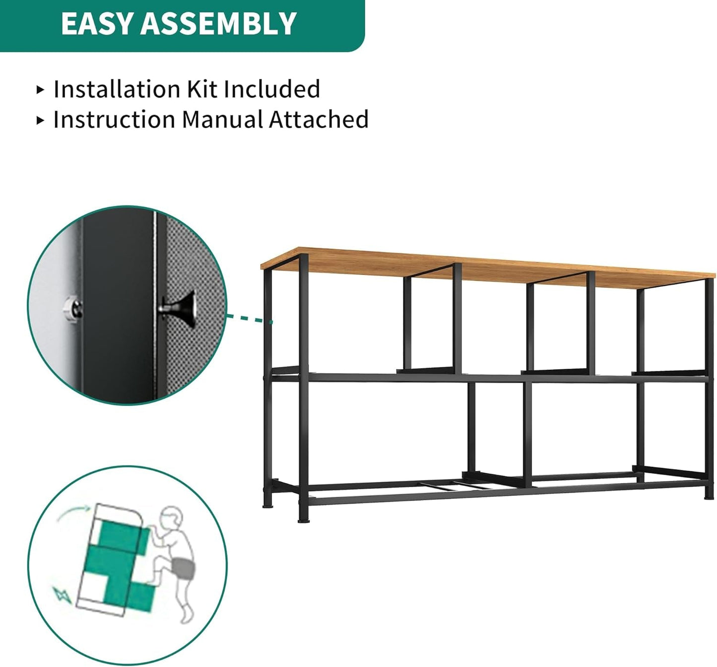 5-Drawer Fabric Storage Dresser With Wooden Top For Bedroom