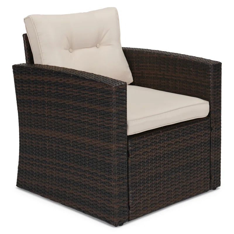 Rattan 7 Person Outdoor Seating Group With Cushions