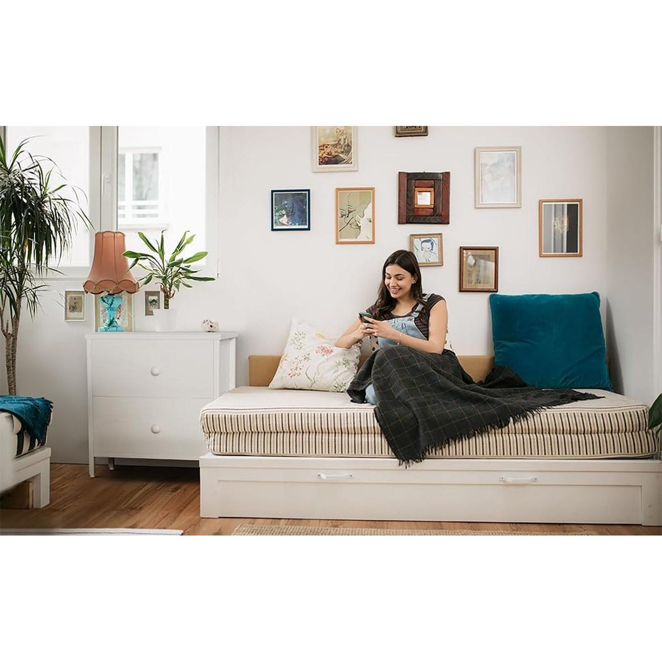 White Nightstand With 2 Drawers Bedside End Table Storage