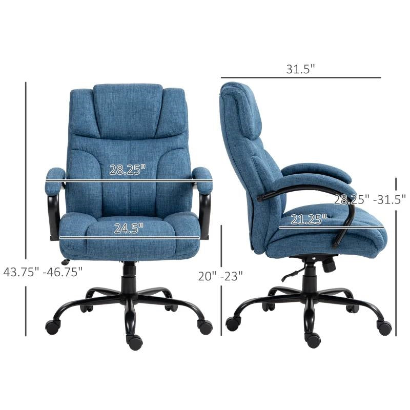Denim Blue Big/Tall Adjustable Height Office Chair - 500 lbs. Weight Capacity