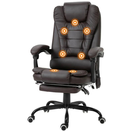 Espresso 7 Mode Vibrating High Back Executive Massage Adjustable Office Chair