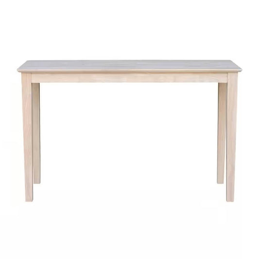 Unfinished Solid Wood 4-ft. Farmhouse Console Sofa Table