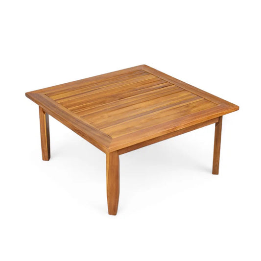 Acacia Wood Five Person Modular Patio Conversation Cushions