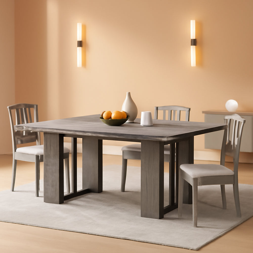 71 Inch Large Dining Table Rustic Farmhouse Style For 6 To 8