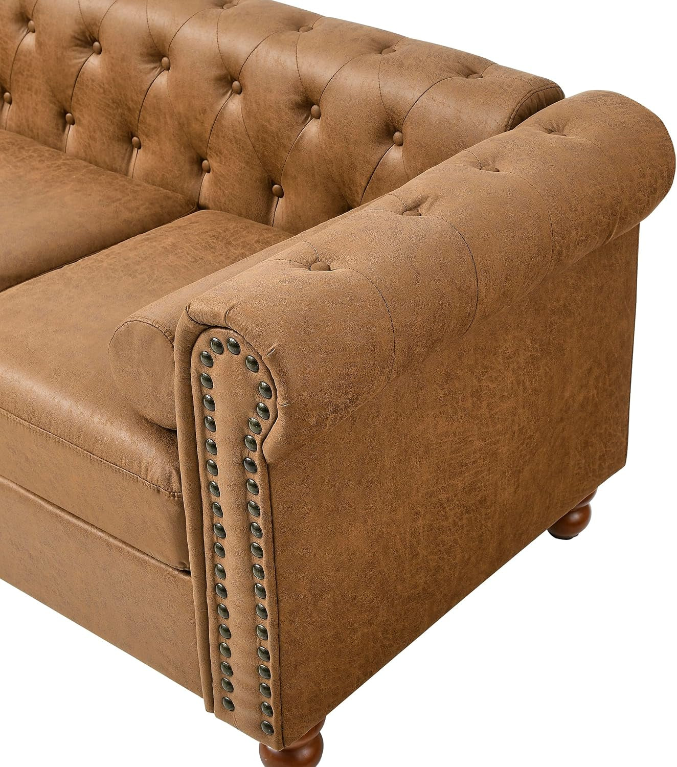 Two Piece Air Leather Sofa Set For Living Room Home Decor