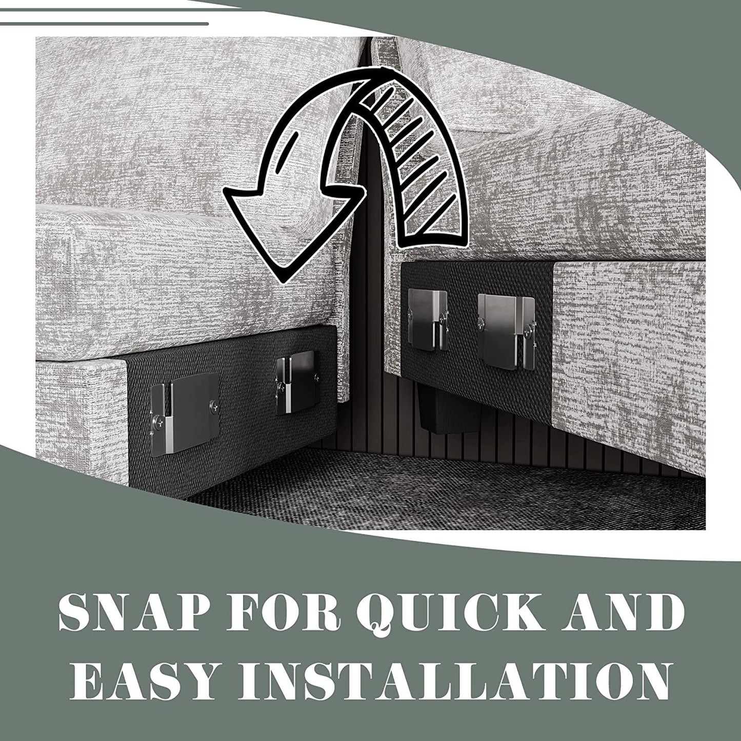 2 Piece Fabric Sectional Sofa With Reversible Chaise