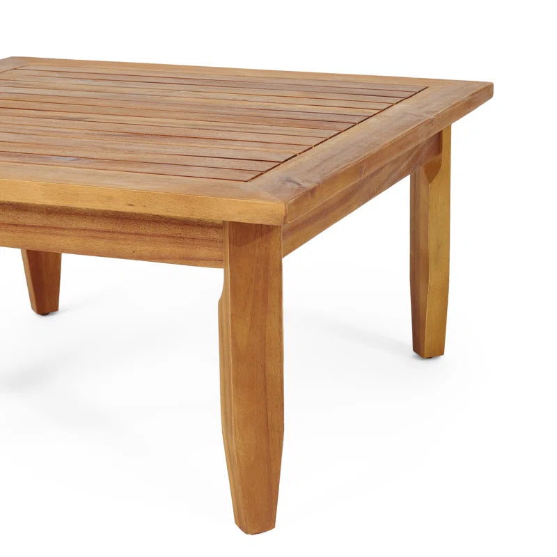 Acacia Wood Five Person Modular Patio Conversation Cushions