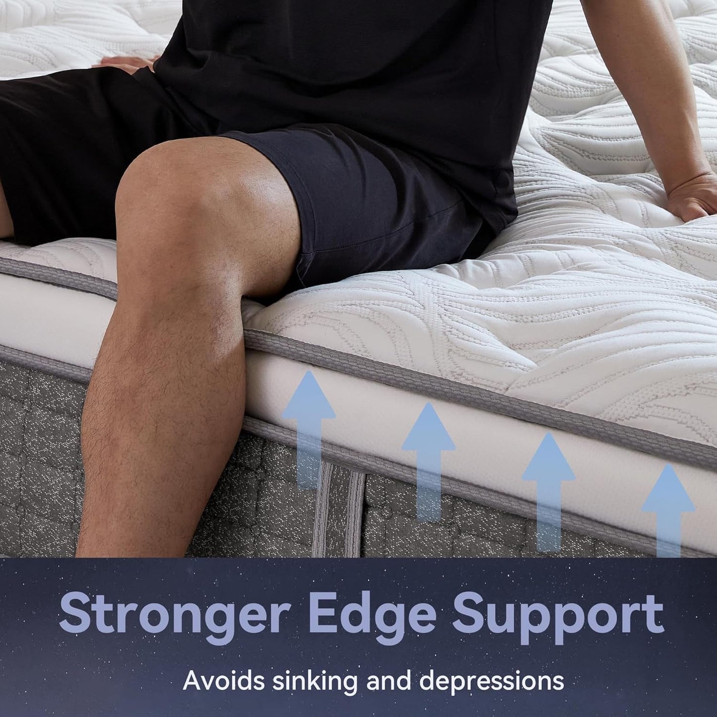 Queen Size Hybrid Mattress Memory Foam EdgeSupport