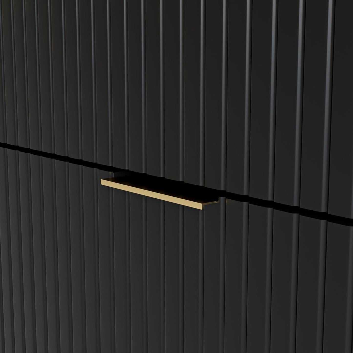 Four Drawer Dresser With Industrial Metal Legs Black