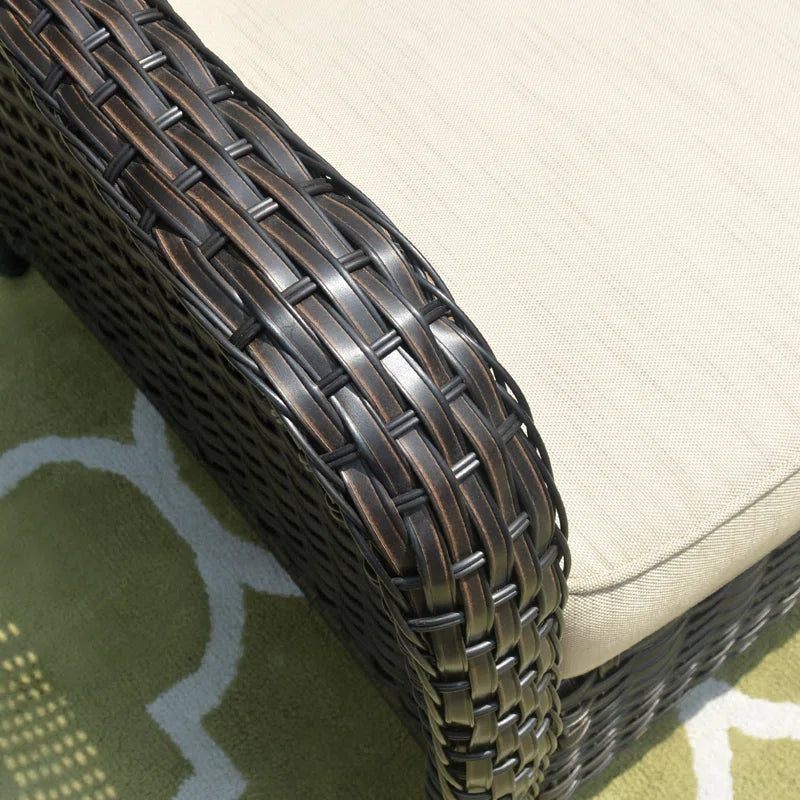 Patio Outdoor Rattan 5 Piece Seating Group With Cushions