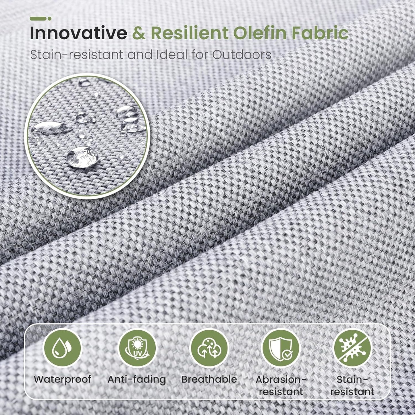 Stylish Outdoor Patio Furniture Set with Waterproof Cushions