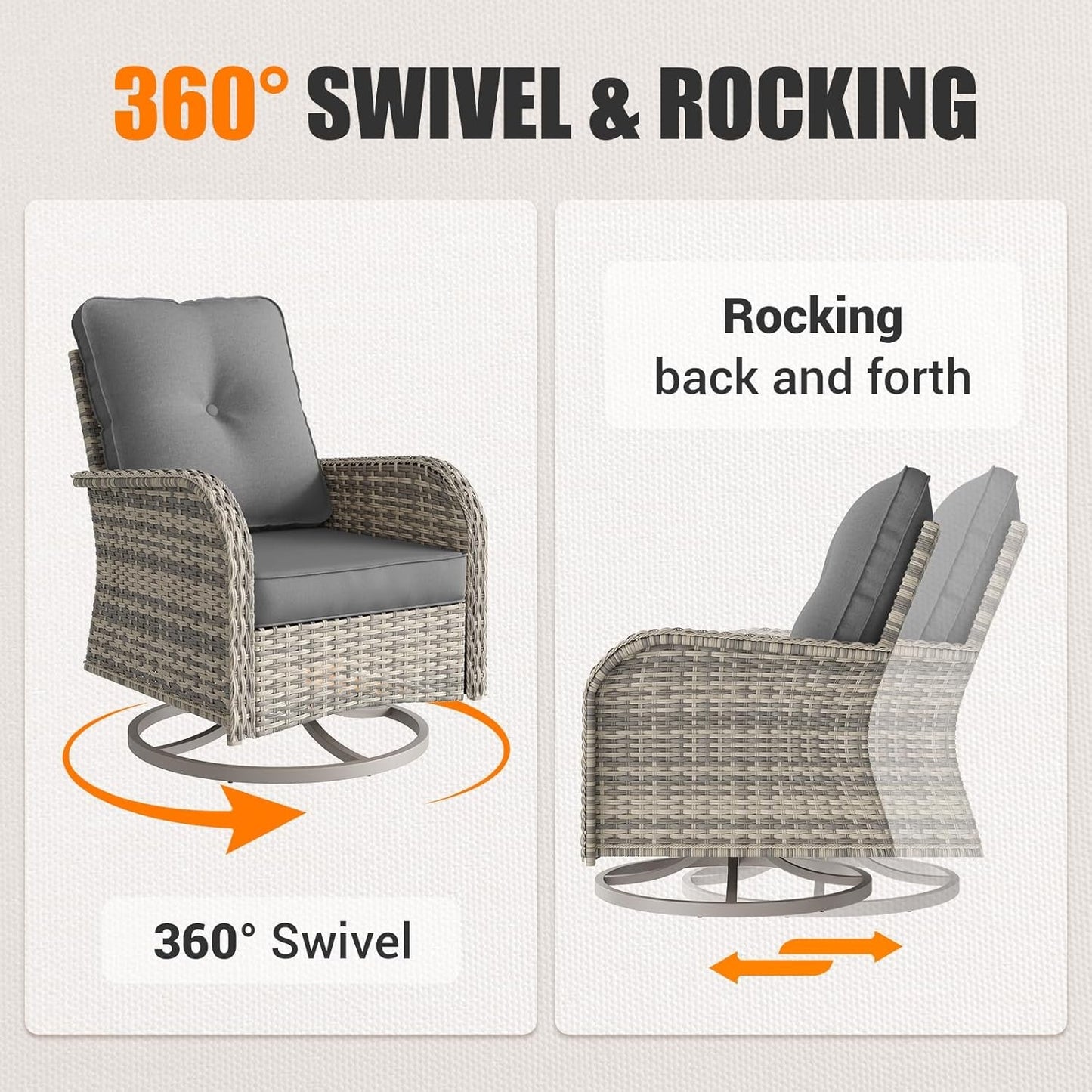 10-Piece Outdoor Patio Set with Fire Pit Table