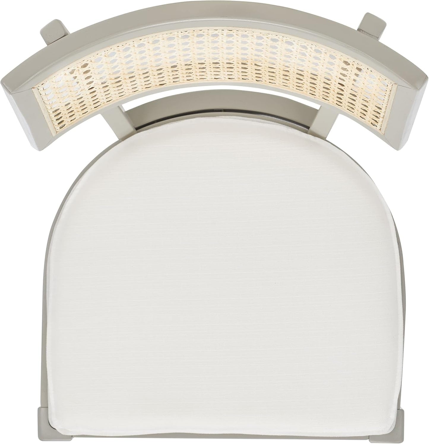 Coastal Grey Cane Seat Cushion Dining Chair For Kitchen