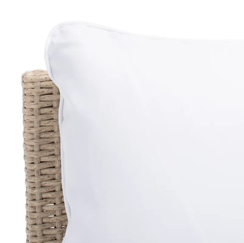 Wicker Six Person Patio Conversation Set With Cushions