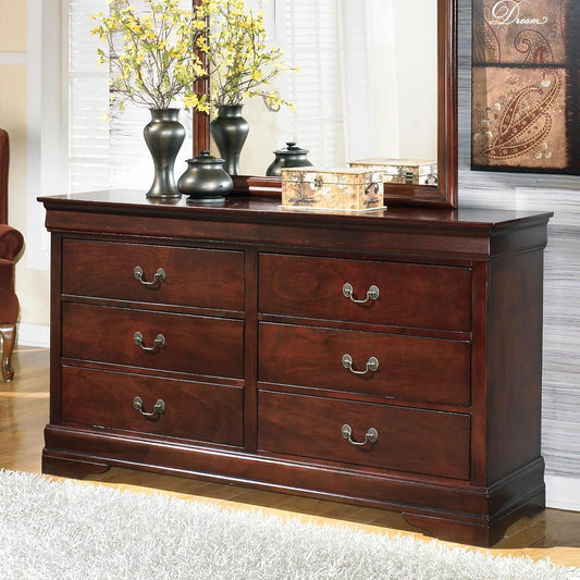 Alisdair Traditional Dark Brown Six Drawer Dresser