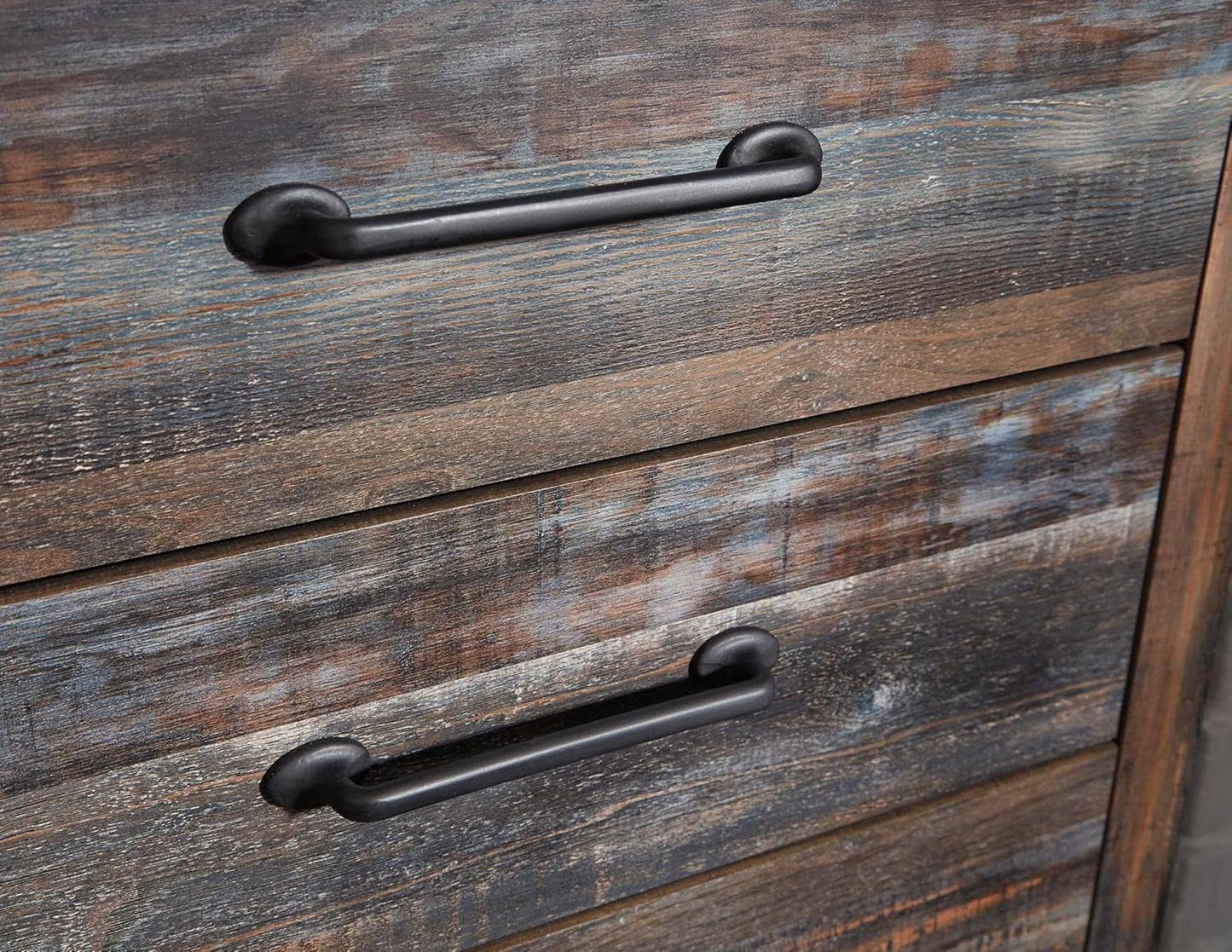 Rusticated Six Drawer Dresser Weathered Brown Bedroom
