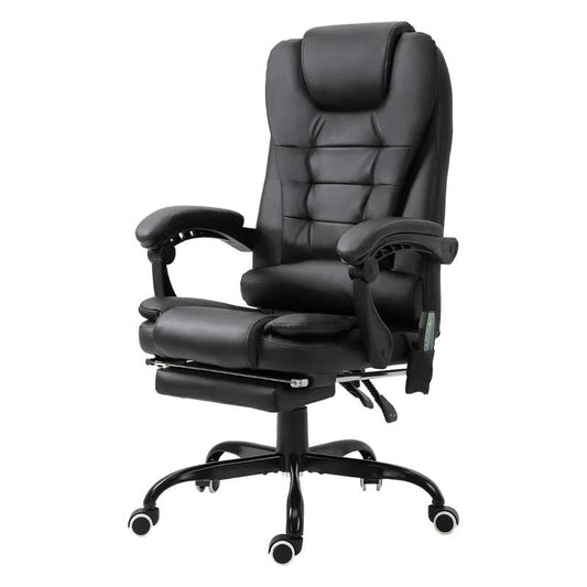 Black 7 Mode Vibrating High Back Executive Massage Adjustable Office Chair