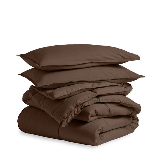 King / CAL King 3-Piece Down Alternative Comforter Set in Chocolate Brown