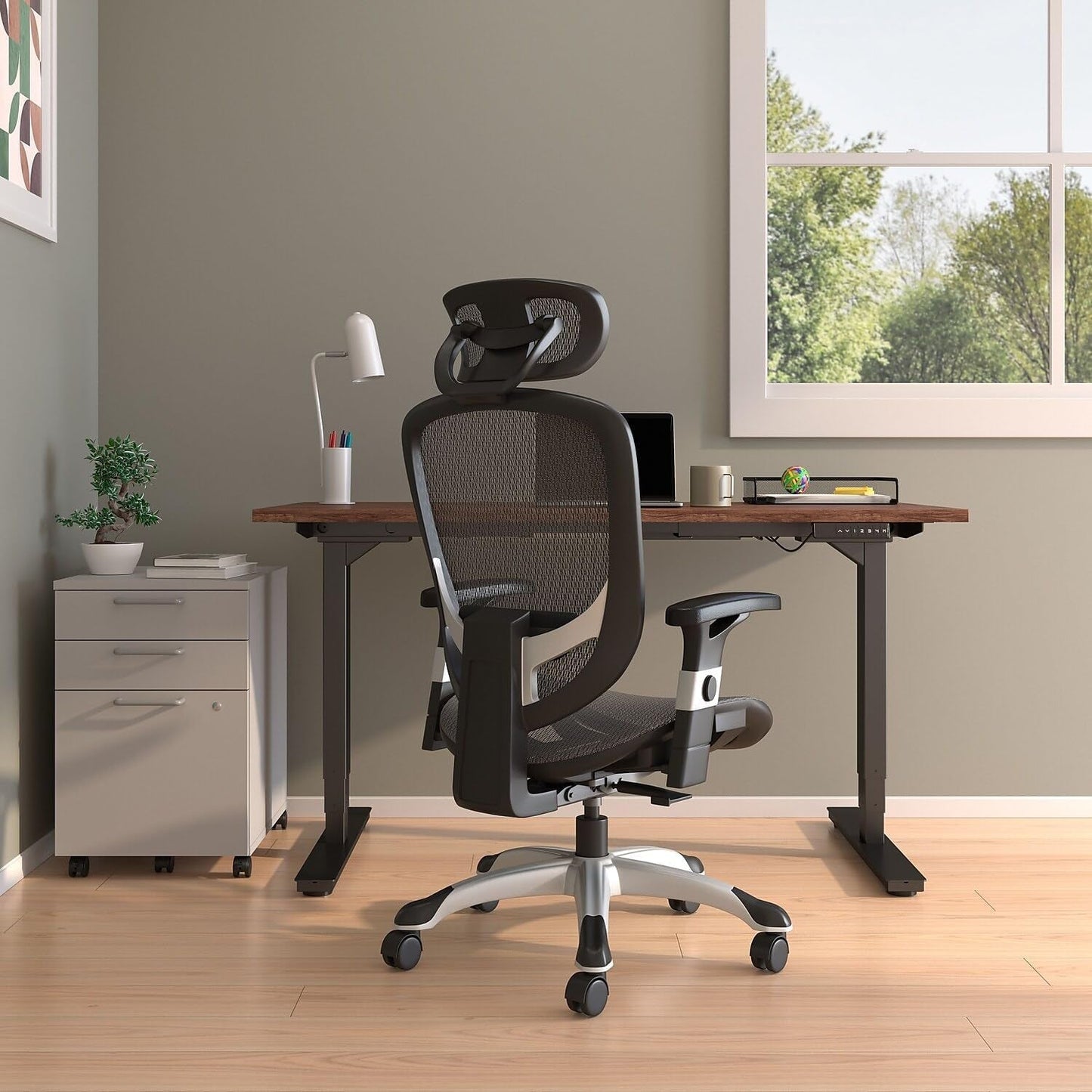 Hyken Ergonomic Mesh Swivel Task Chair Adjustable Black Office Chair