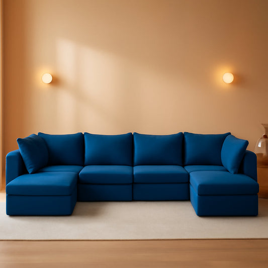 Outdoor Replacement Cushions For 14 Piece Rattan Wicker Set Water Repellent Blue