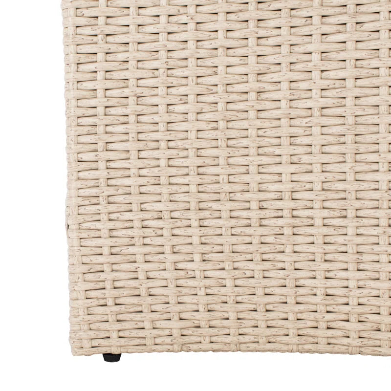 Wicker Six Person Patio Conversation Set With Cushions