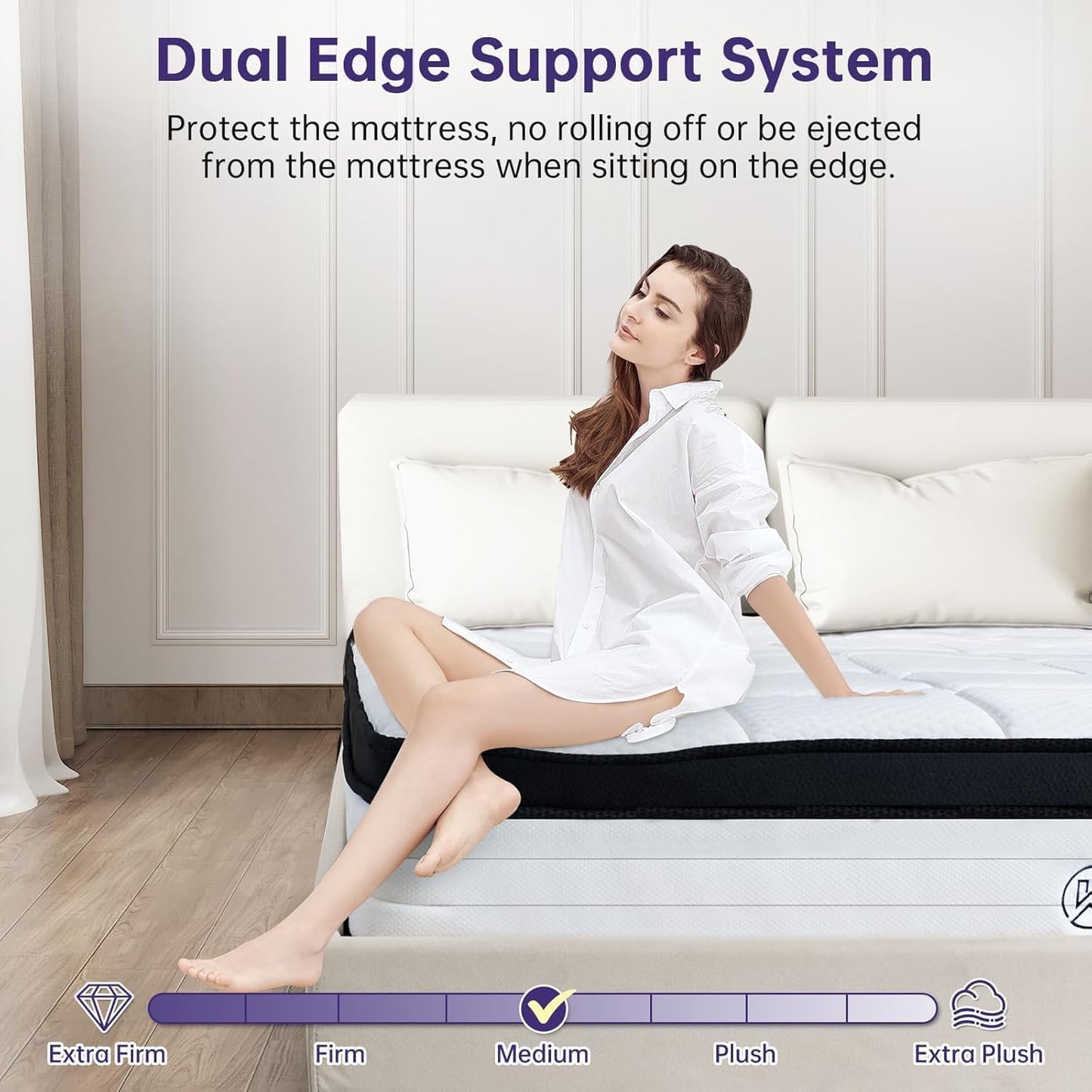 Full Size 10 Inch Hybrid Mattress Pressure Relief Certipur