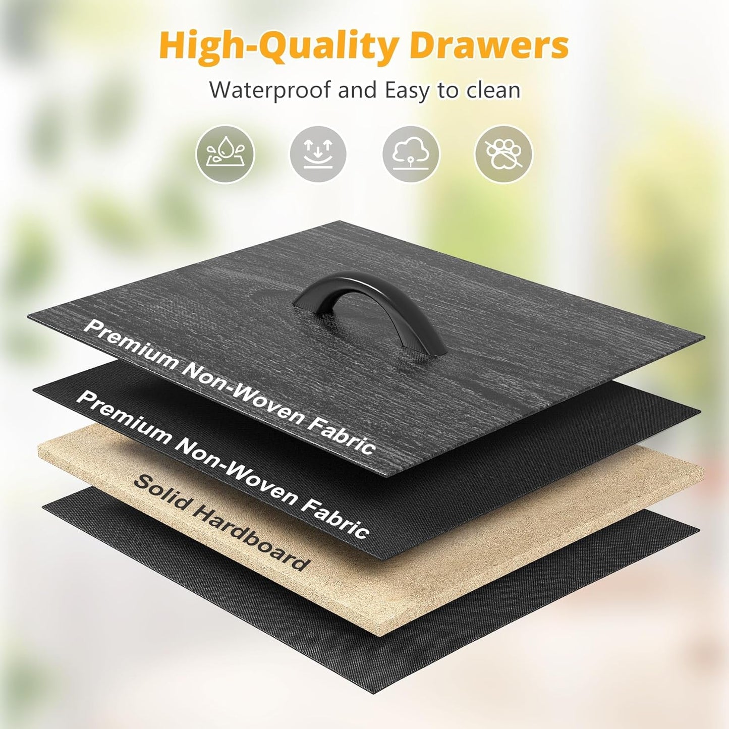 12 Drawer Dresser With Led Lights In Black Bedroom Storage Cabinet With Ample Drawer Space And Modern Metal Frame