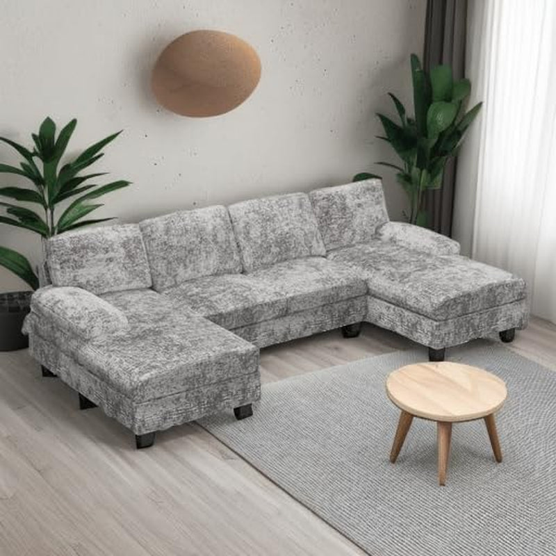 2 Piece Fabric Sectional Sofa With Reversible Chaise