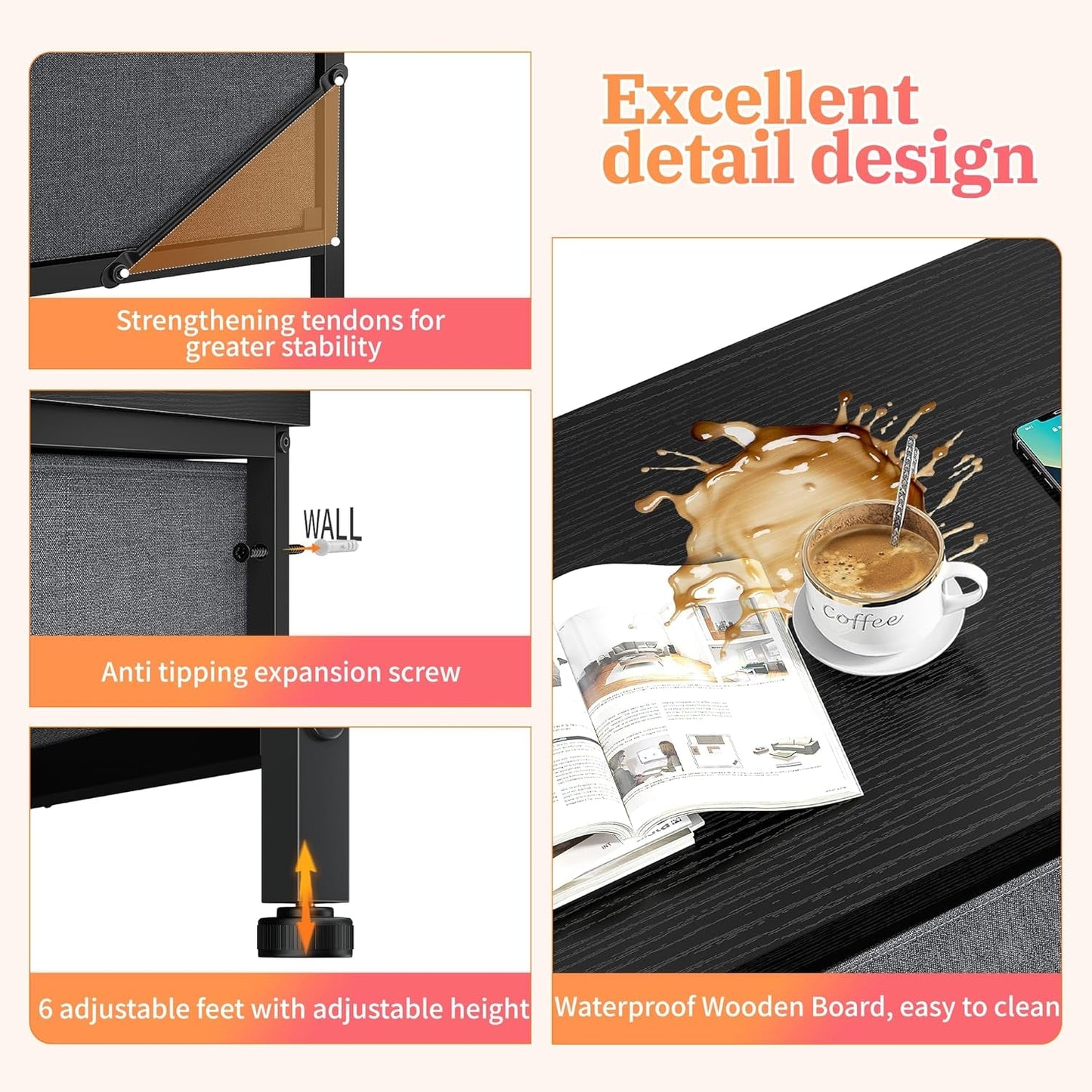 60 Inch TV Stand Dresser With Charging Station 16 Drawers