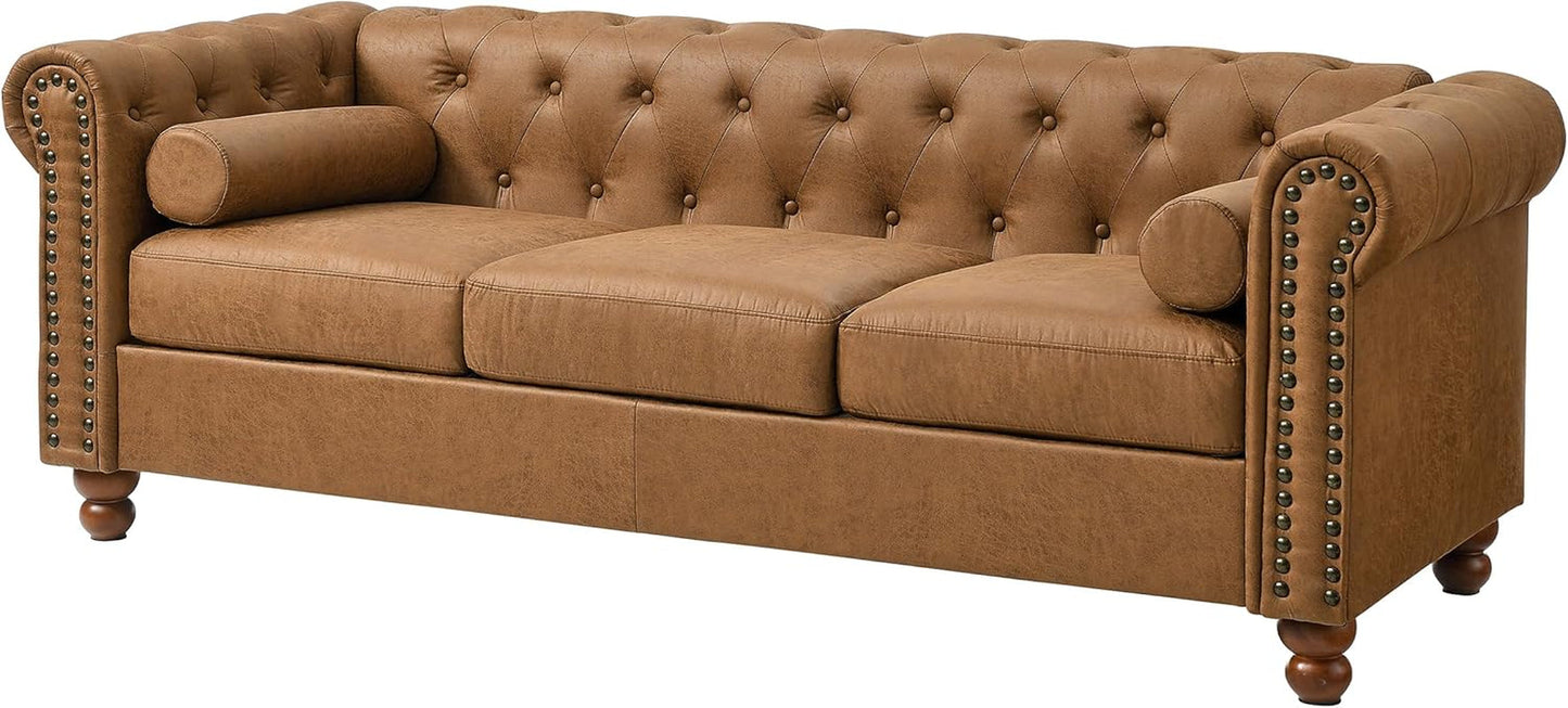 Two Piece Air Leather Sofa Set For Living Room Home Decor