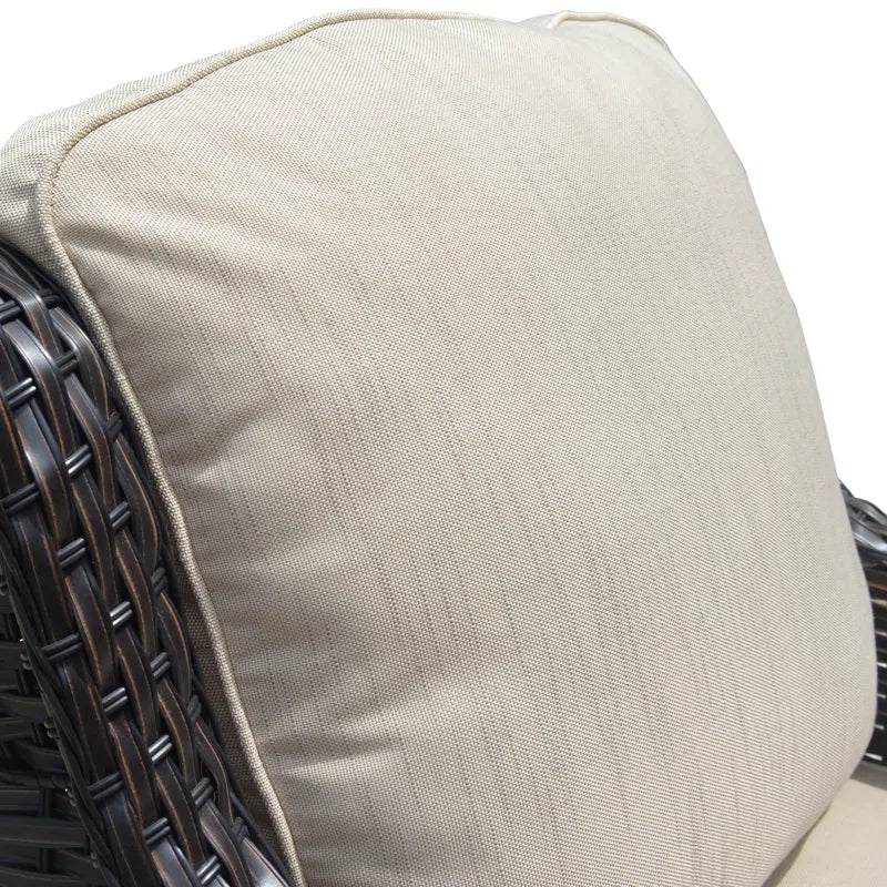 Patio Outdoor Rattan 5 Piece Seating Group With Cushions