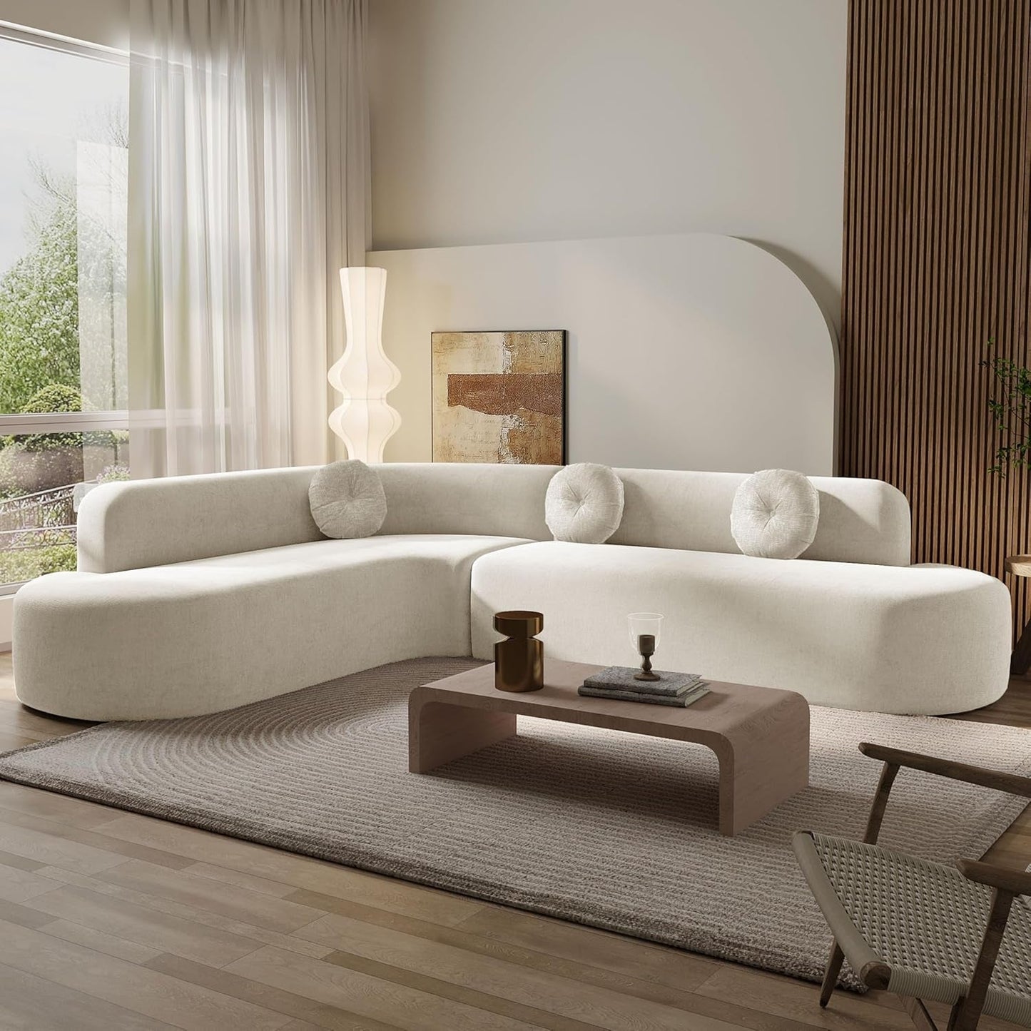Extra Large Sectional Sofa with Elegant Curved Design
