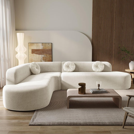 Extra Large Sectional Sofa with Elegant Curved Design