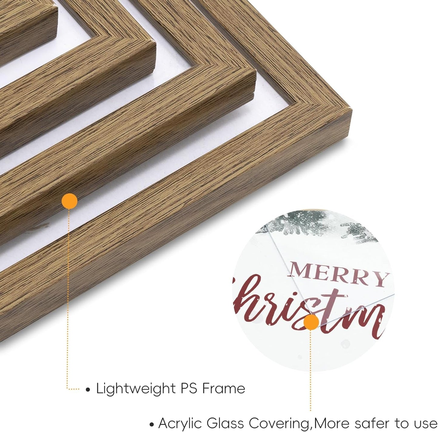 Framed Christmas Forest Wall Art Set 5 Piece Holiday Decor